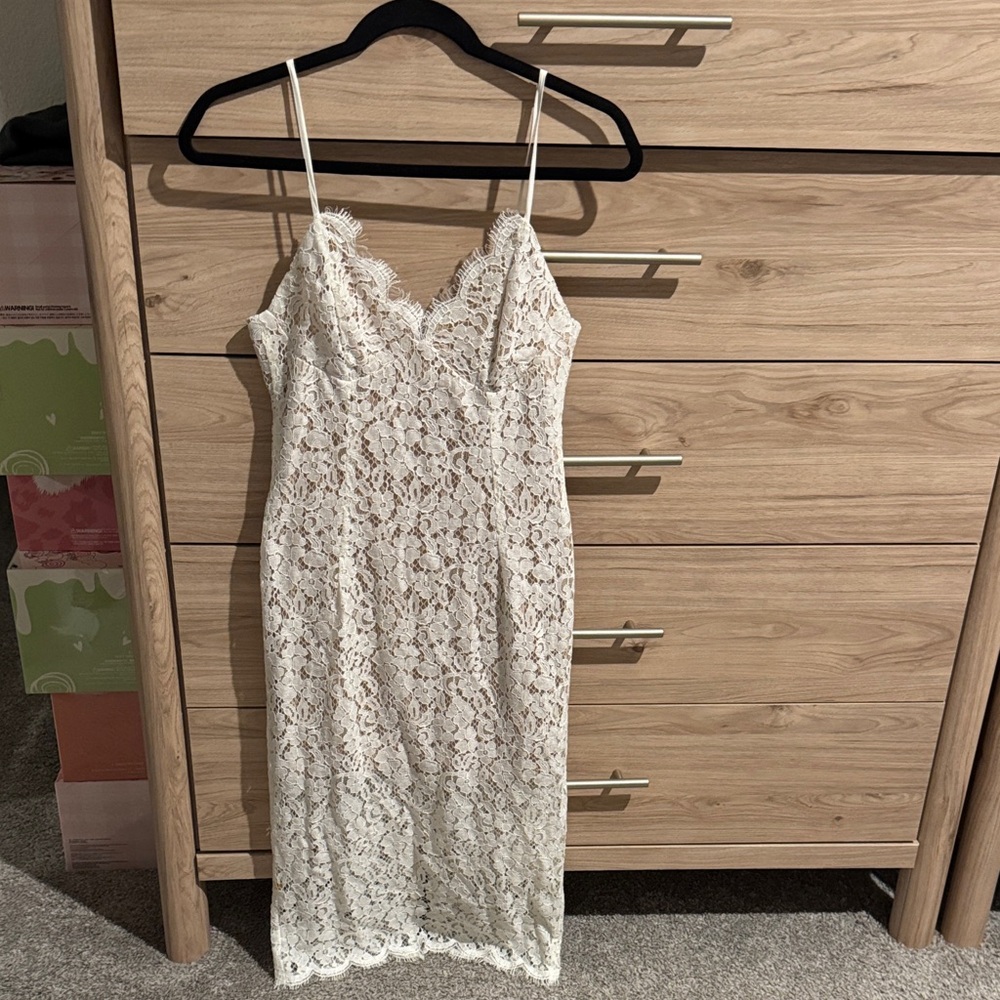 Bardot Cream Lace Dress